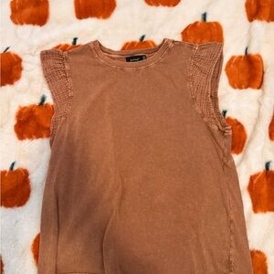 RD Style Rust Brown Sleeveless Tank Top